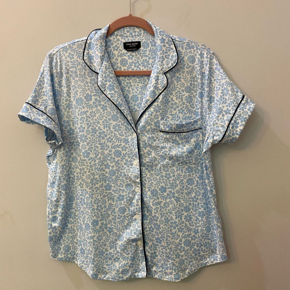Kate Spade White Floral Top Pajama Women Size M